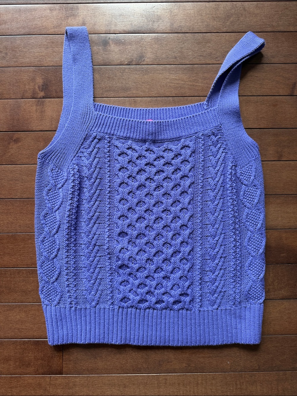 Lilly Pulitzer Purple Cable Knit Sweater Tank Top Size Small
